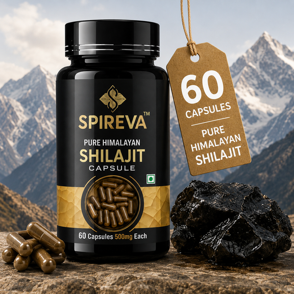 SPIREVA Pure Himalayan Shilajit Capsules| Daily Vitality & Strength - Feel Energized, Stay Active