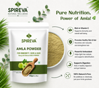 SPIREVA Natural Amla Powder | Vitamin C Rich Ayurvedic Superfood for Immunity, Skin, Hair & Digestion | Herbal Wellness Supplement