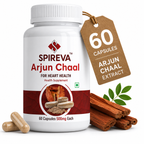 Spireva Arjuna Chaal Capsules – Ayurvedic Heart Care Supplement for Blood Pressure & Cardiovascular Health | Herbal Cardiac Wellness Support | 60 Veg Capsules
