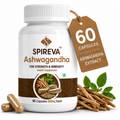 Spireva Natural Ashwagandha Capsules 500mg – Ayurvedic Herbal Supplement for Strength, Immunity & Stress Support | Energy, Stamina & Overall Wellness | 60 Veg Capsules