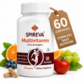 SPIREVA Natural Multivitamin Capsules | Immunity Booster, Stress Relief & Energy Support for Men & Women | Herbal Wellness Formula