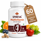SPIREVA Natural Multivitamin Capsules | Immunity Booster, Stress Relief & Energy Support for Men & Women | Herbal Wellness Formula