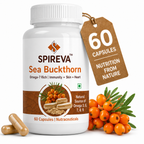 SPIREVA Sea Buckthorn Herbal Capsules | Natural Omega 3 6 7 9 Supplement for Daily Wellness