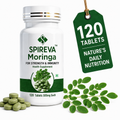 Spireva Moringa Tablets - Natural Ayurvedic Superfood Supplement For Immunity, Energy & Overall Wellness | Rich in Antioxidants, Vitamins & Nutrients | 120 Veg Tablets
