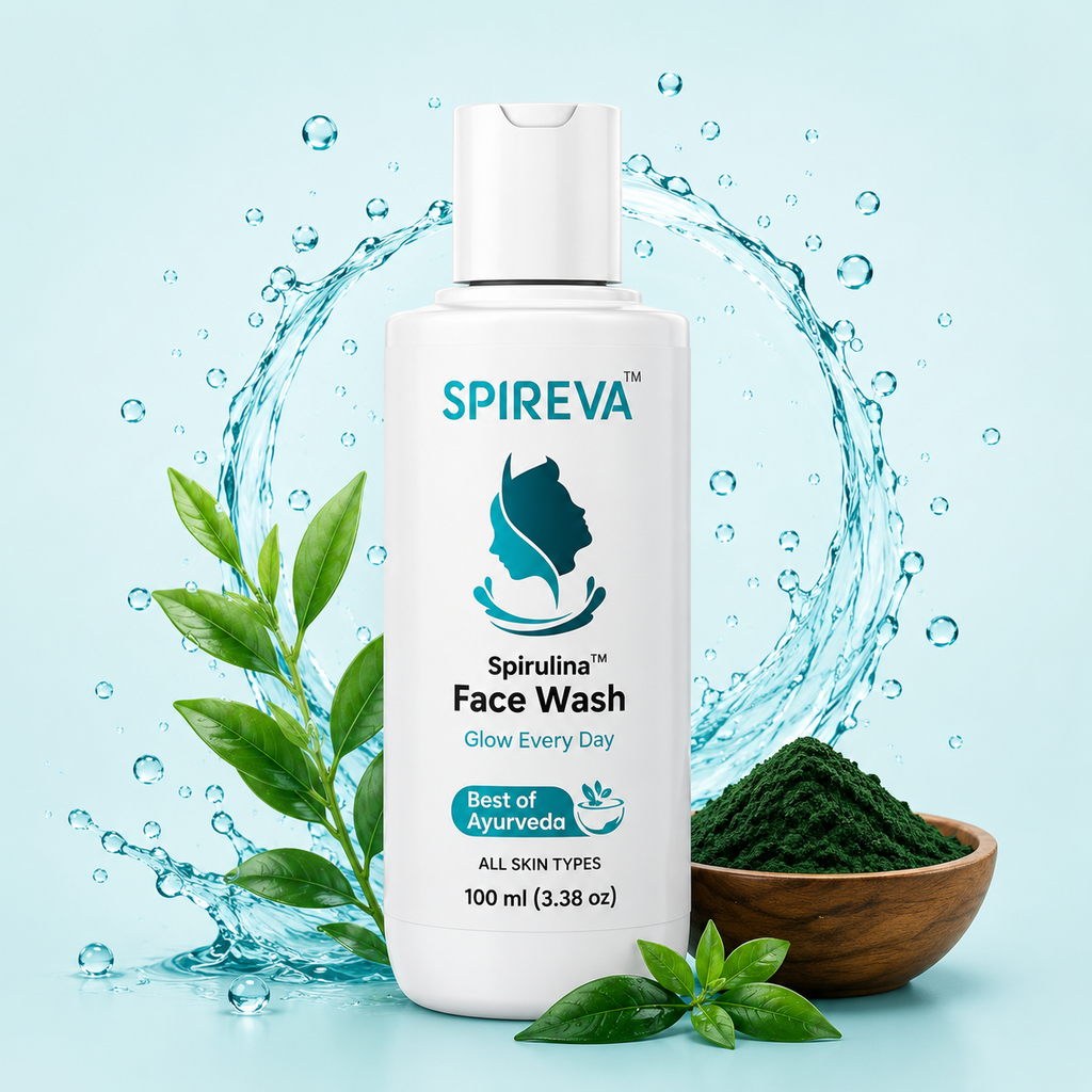 SPIREVA Spirulina Face Wash or Acne Control, Oil Balance & Glowing Skin