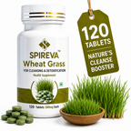 SPIREVA Pure Wheatgrass Tablets | Ayurvedic Superfood for Detox, Immunity & Weight Management