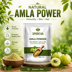 SPIREVA Natural Amla Powder | Vitamin C Rich Ayurvedic Superfood for Immunity, Skin, Hair & Digestion | Herbal Wellness Supplement