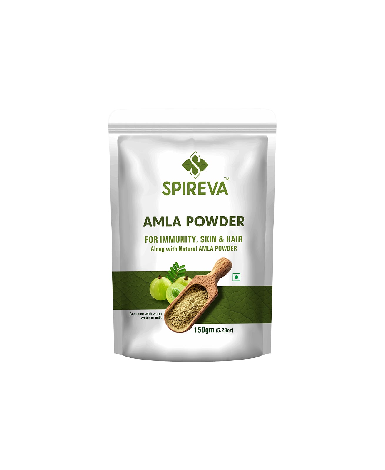 SPIREVA Natural Amla Powder | Vitamin C Rich Ayurvedic Superfood for Immunity, Skin, Hair & Digestion | Herbal Wellness Supplement