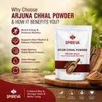 SPIREVA Arjun Chaal Powder | Ayurvedic Herbal Powder for Heart Health, Blood Pressure & Cardiovascular Wellness