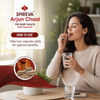 Spireva Arjuna Chaal Capsules – Ayurvedic Heart Care Supplement for Blood Pressure & Cardiovascular Health | Herbal Cardiac Wellness Support | 60 Veg Capsules