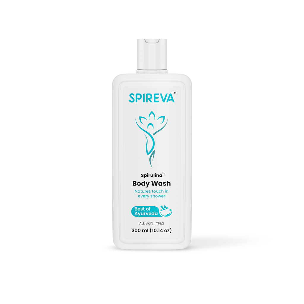 SPIREVA Spirulina Body Wash – Ayurvedic Nourishing Shower Gel for Soft, Fresh & Healthy Skin