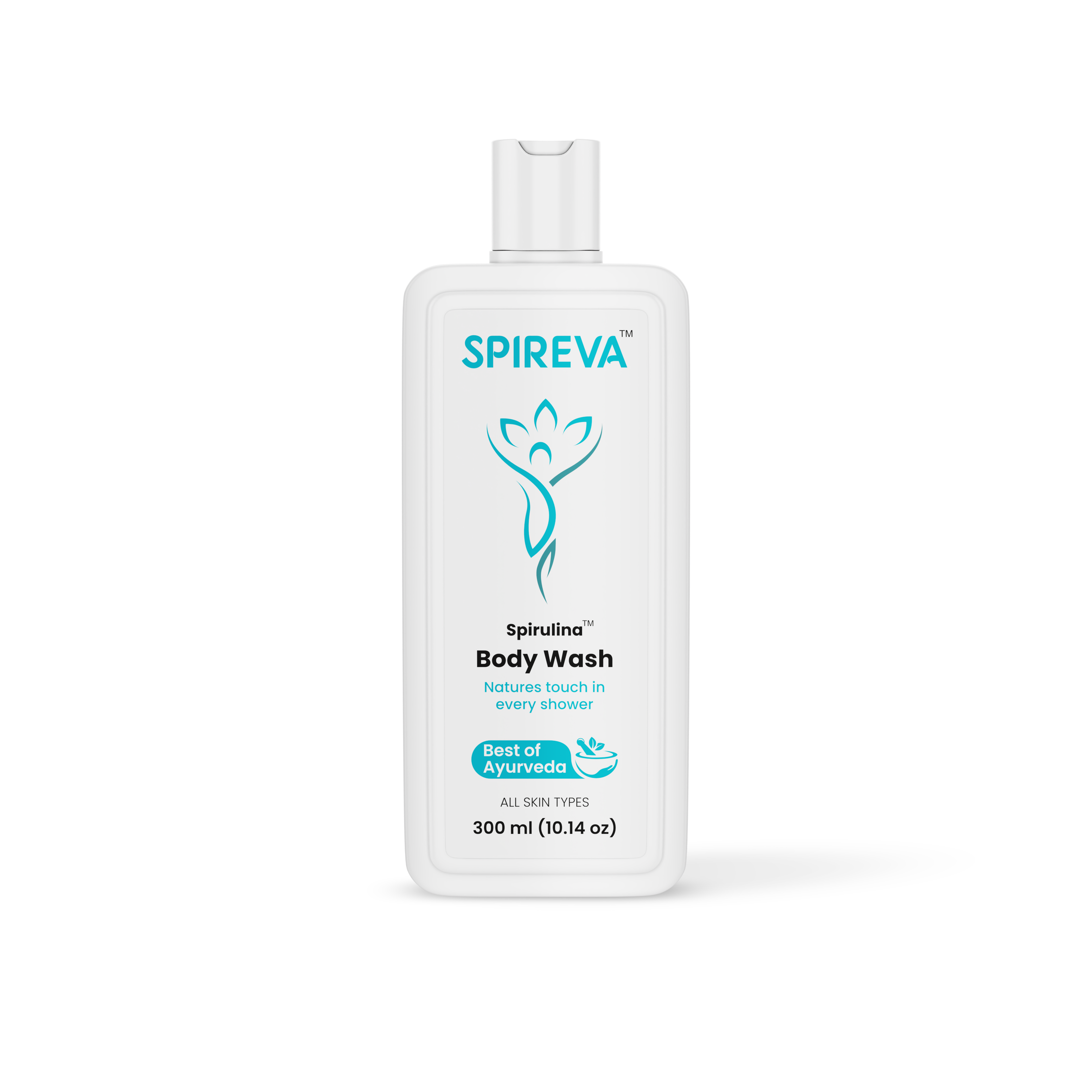 SPIREVA Spirulina Body Wash – Ayurvedic Nourishing Shower Gel for Soft, Fresh & Healthy Skin