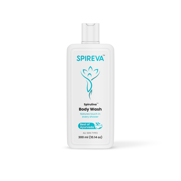 SPIREVA Spirulina Body Wash – Ayurvedic Nourishing Shower Gel for Soft, Fresh & Healthy Skin