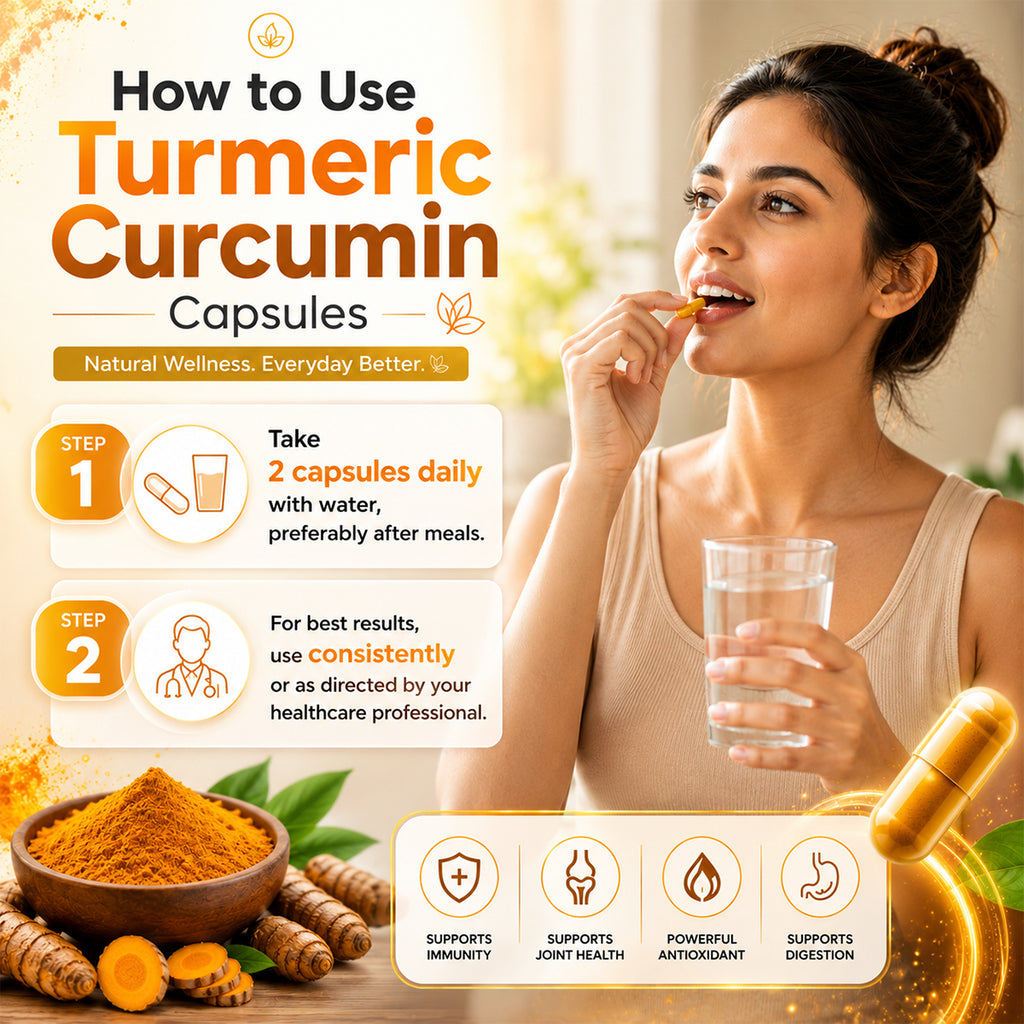 SPIREVA Turmeric with Piperine & Ginger | Natural Joint Care & Immunity Booster Capsules