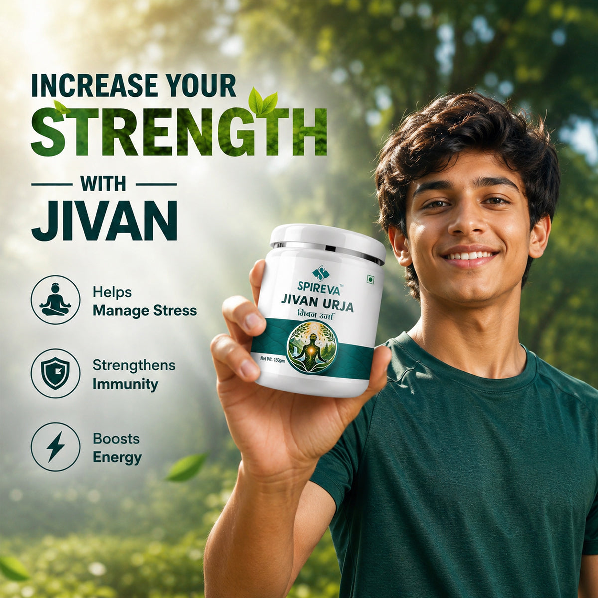 SPIREVA Jivan Urja Nutrition Powder | Natural Health Drink for Energy & Immunity