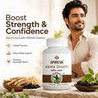 Spireva Kama Shakti Capsules – Ayurvedic Herbal Supplement for Strength, Energy & Vitality | Natural Stamina & Wellness Support for Men | 60 Capsules
