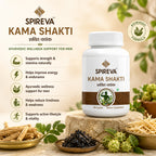 Spireva Kama Shakti Capsules – Ayurvedic Herbal Supplement for Strength, Energy & Vitality | Natural Stamina & Wellness Support for Men | 60 Capsules