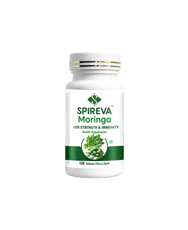 Spireva Moringa Capsules 500mg – Natural Ayurvedic Superfood Supplement for Immunity, Energy & Overall Wellness | Rich in Antioxidants, Vitamins & Nutrients | 60 Veg Capsules