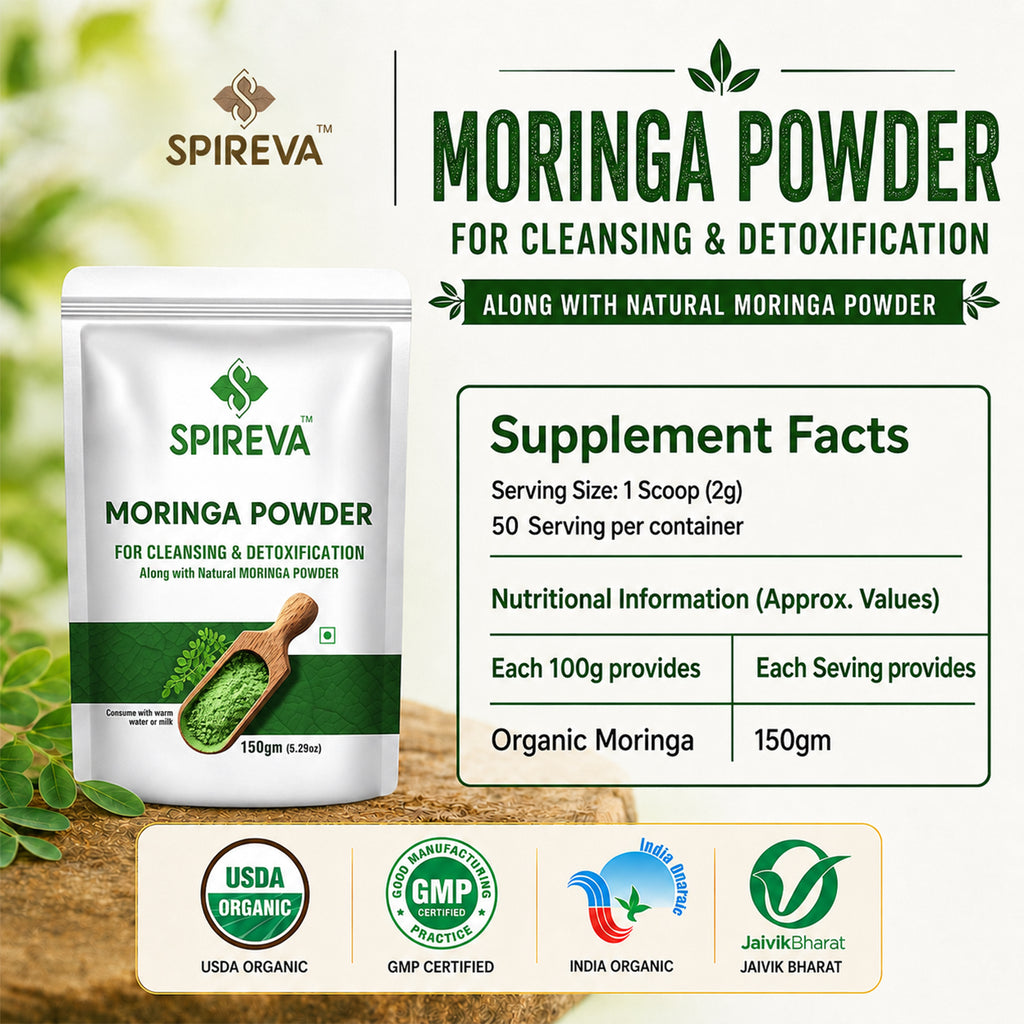 SPIREVA Natural Moringa Leaf Powder