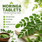 Spireva Moringa Tablets - Natural Ayurvedic Superfood Supplement for Immunity, Energy & Overall Wellness | Rich in Antioxidants, Vitamins & Nutrients | 120 Veg Tablets