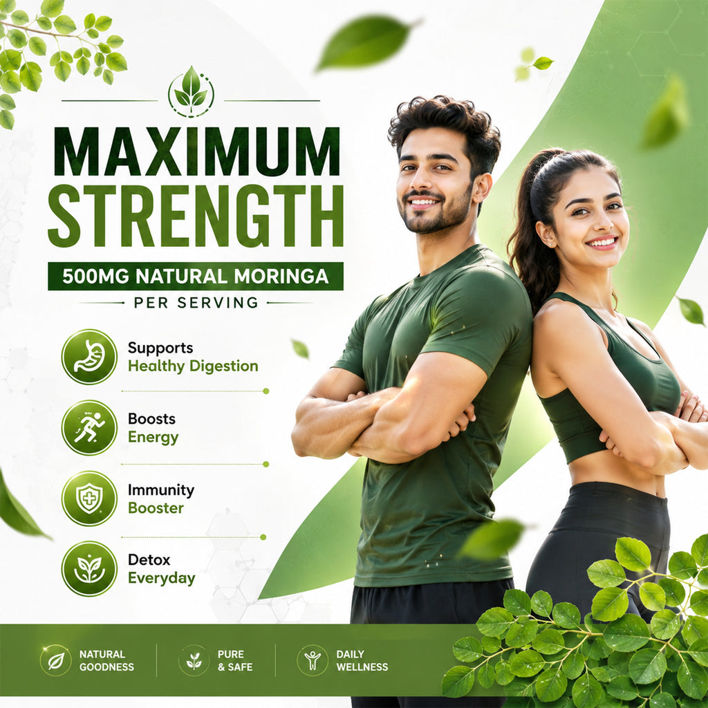 Spireva Moringa Tablets - Natural Ayurvedic Superfood Supplement for Immunity, Energy & Overall Wellness | Rich in Antioxidants, Vitamins & Nutrients | 120 Veg Tablets