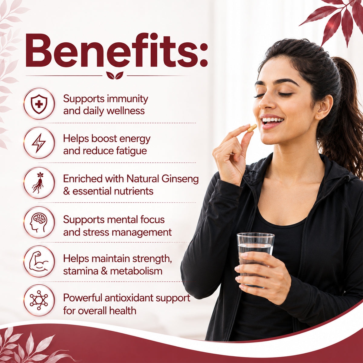 SPIREVA Natural Multivitamin Capsules | Immunity Booster, Stress Relief & Energy Support for Men & Women | Herbal Wellness Formula