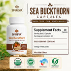 SPIREVA Sea Buckthorn Herbal Capsules | Natural Omega 3 6 7 9 Supplement for Daily Wellness