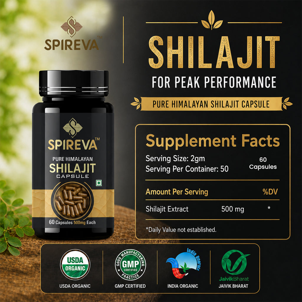 SPIREVA Organic Spirulina Capsules | Nutrient-Rich Superfood for Men & Women