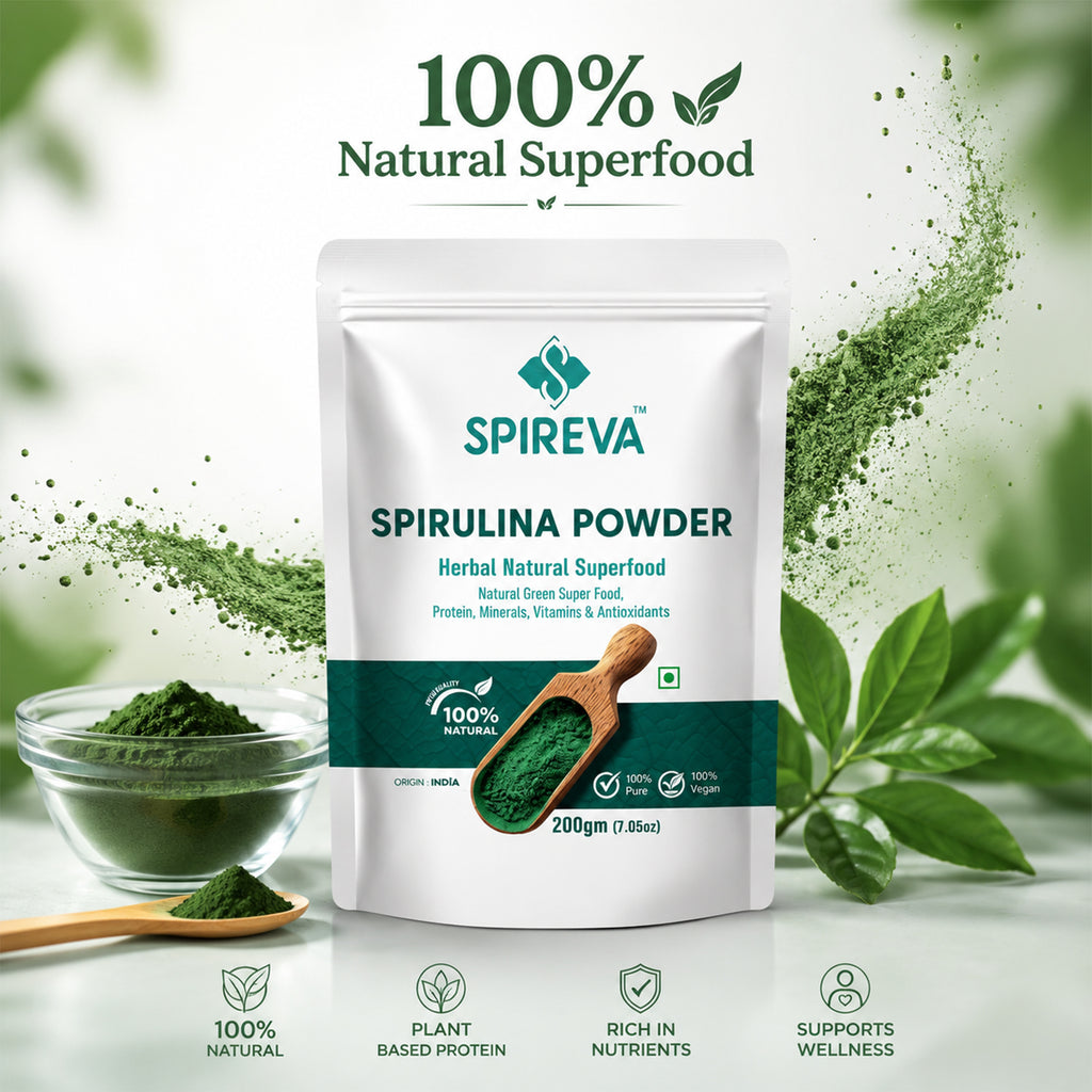 Natural Spirulina Powder – Protein & Antioxidant Rich Superfood for Immunity, Energy & Wellness | 100% Natural