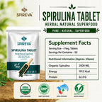Spirulina Tablet – 100% Natural Herbal Superfood Tablets Rich in Protein, Vitamins & Antioxidants | Vegan Wellness Supplement