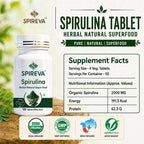 Spireva Spirulina Tablets - Protein & Antioxidant Rich Superfood for Immunity, Energy & Wellness | 100% Natural