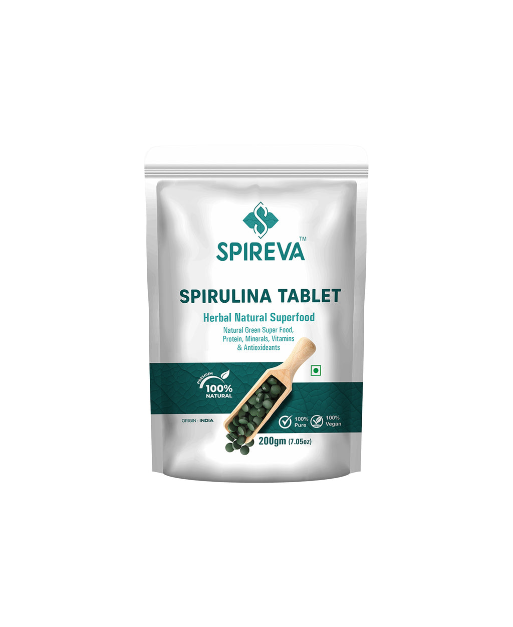 Spirulina Tablet – 100% Natural Herbal Superfood Tablets Rich in Protein, Vitamins & Antioxidants | Vegan Wellness Supplement
