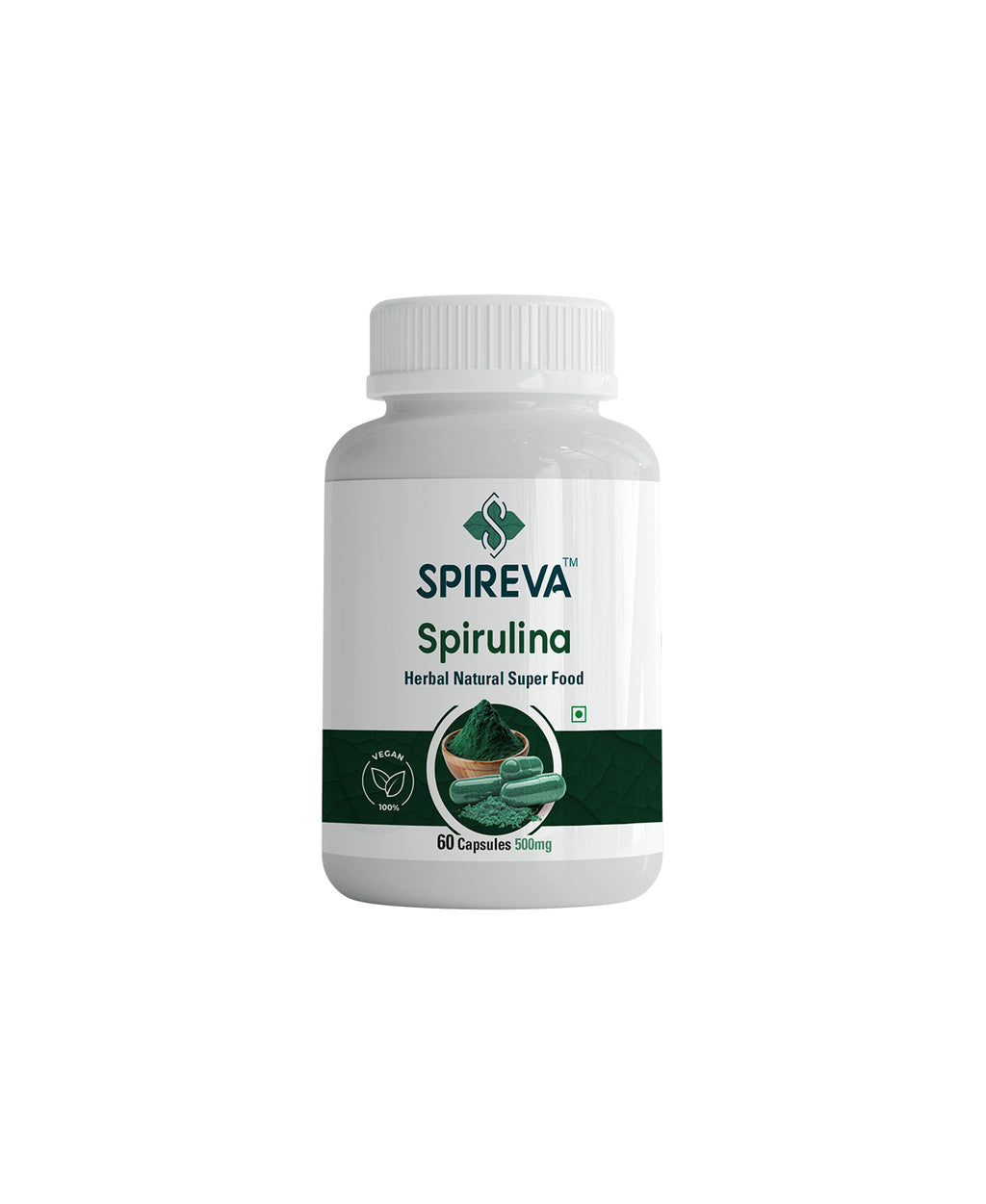 SPIREVA Spirulina Herbal Supplement | Green Superfood for Metabolism, Stamina & Immune Support