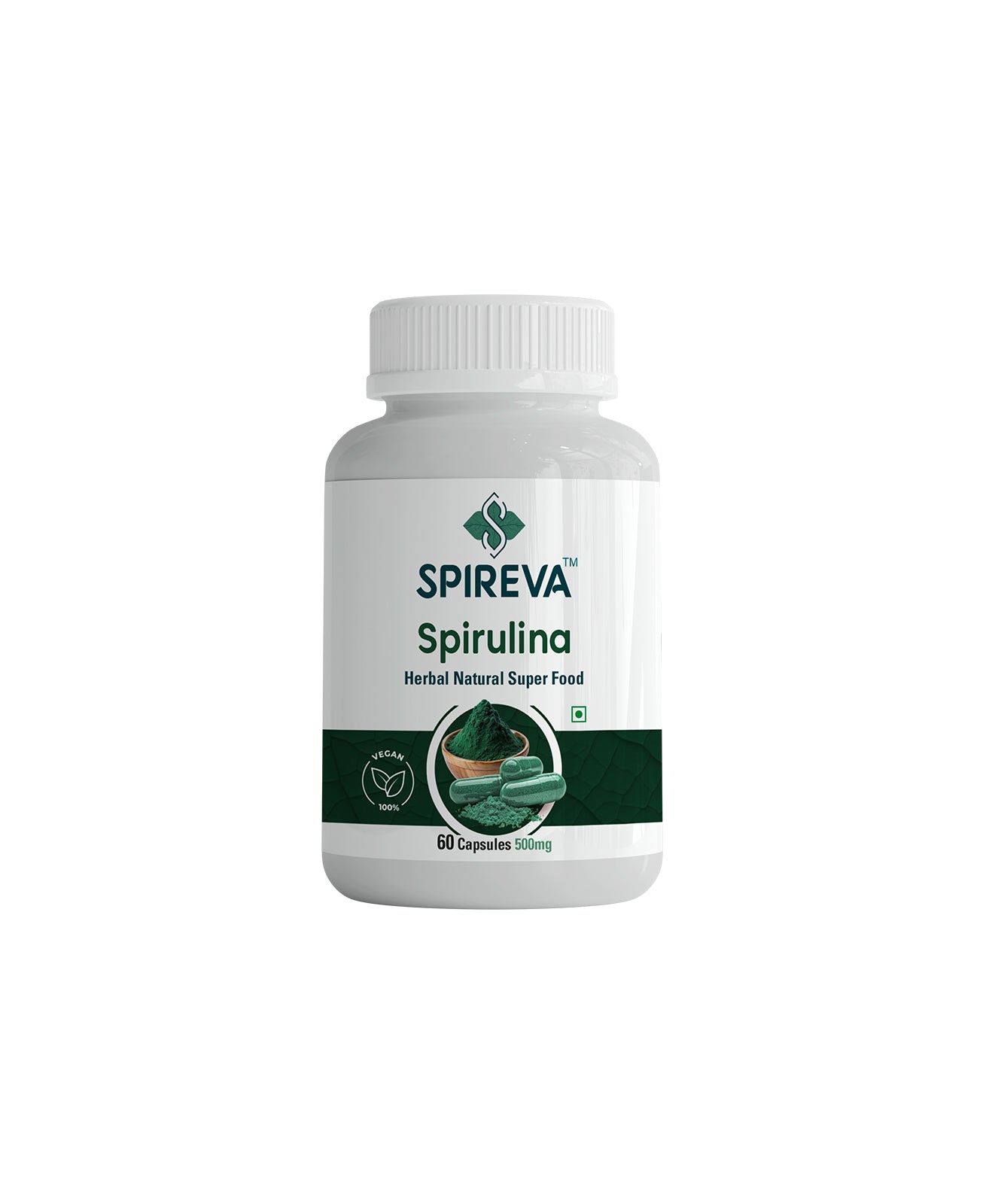 SPIREVA Spirulina Herbal Supplement | Green Superfood for Metabolism, Stamina & Immune Support