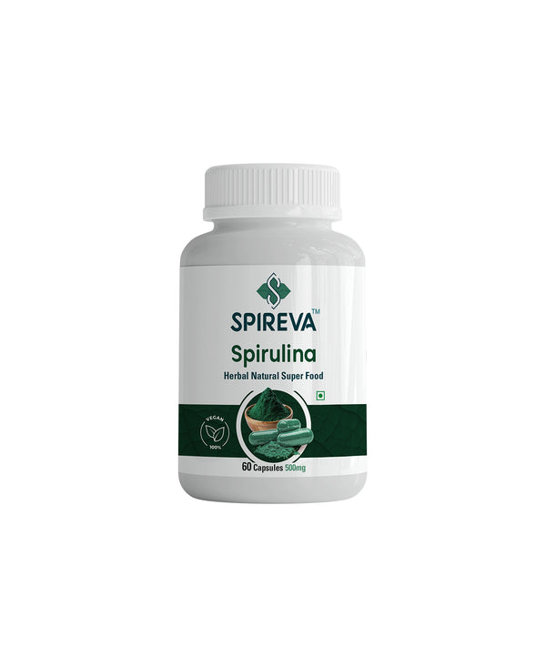 SPIREVA Spirulina Herbal Supplement | Green Superfood for Metabolism, Stamina & Immune Support
